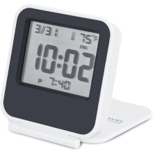 Mini Digital Travel Alarm Clock with Backlight, White