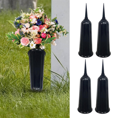 4-pack plastvas med minnesstång, 25 cm