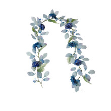 Artificial Rose Vine Garland 68.9in Pink Silk