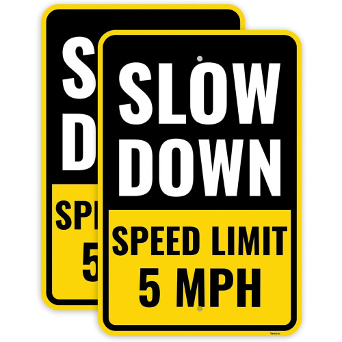 Πινακίδα ορίου ταχύτητας 5MPH 18x12in αλουμινίου