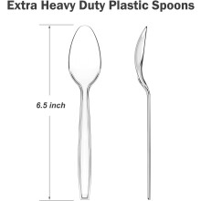 100er-Packung durchsichtige Plastiklöffel, BPA-frei, hitzebeständig