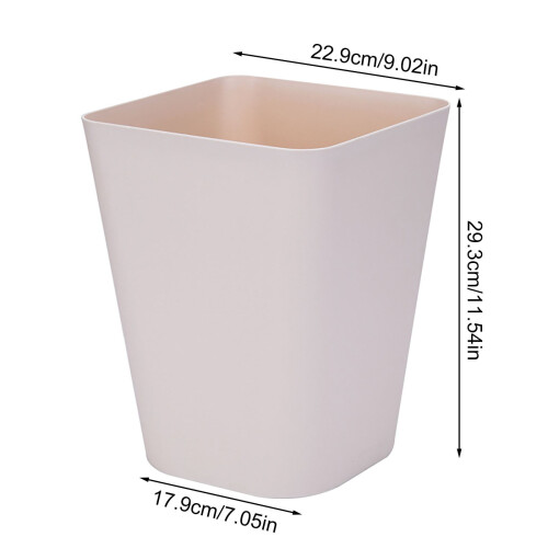 Small Plastic Trash Can Without Lid – 7 x 7 x 11.5 in 2