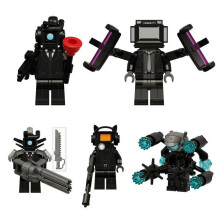 5PCS Toilet Skibidi Building Blocks Tv Monitor Cameradiy minifigures Kid Toy Fit Lego