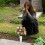 2 Pink Artificial Rose Bouquets with Vases for Cemetery 5