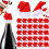 Mini Red Santa Hats, Velvet, 30 pcs 1