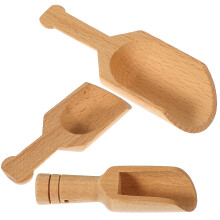 3-teiliges Teelöffel-Set aus Buchenholz, kompakter Küchenlöffel