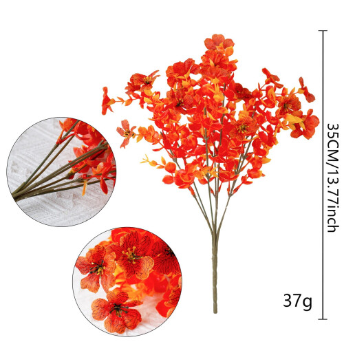 Faux Orange Mums Artificial Fall Flowers – 1 Pack 1