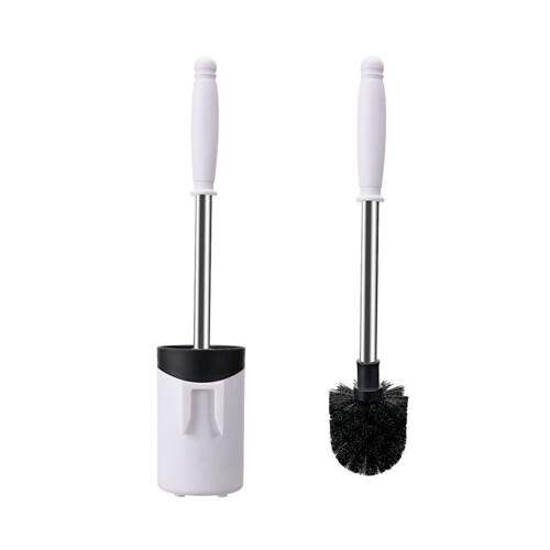 Toilet Brush and Holder Set – Deep Clean, White