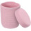 Light Pink Cotton Rope Storage Basket with Lid 1