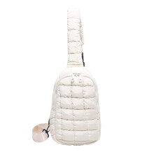 Quiltet Puffer Brysttaske Nylon Crossbody Taske 1 stk.