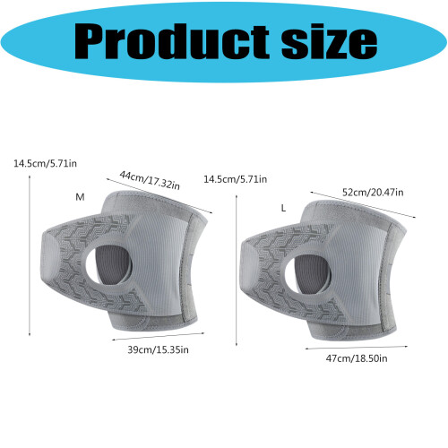 Adjustable Athletic Knee Brace with Side-L gray right foot 2