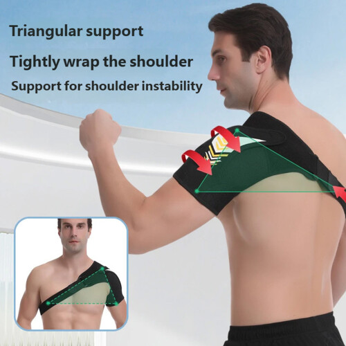 Breathable Fabric Shoulder Brace Support Cover for-Yellow 2