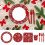 Christmas Plastic Spoons 20 pcs Red Snowflake 5