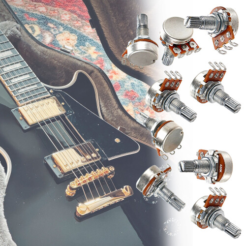 10Pcs Split Shaft Guitar Potentiometers Replacement A20K 1