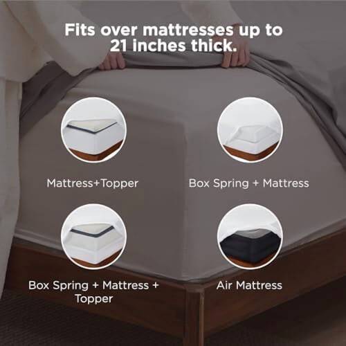 Deep Pocket Queen Sheet Set 4-Pc, 100% Polyester, 21" Fit 1