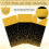 3-Pack Black & Gold Disposable Tablecloths 54x108 in 3
