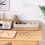 Natural Paper Storage Basket with Removable Fabric Liner 3
