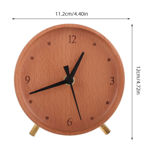 Ceas de birou din lemn, design minimalist și silențios 1