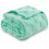 King Flannel Fleece Throw Blanket Aqua Checkered 4