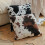 Housses de coussin en polyester à imprimé vachette blanc et noir 3