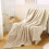 Fleece Throw Blanket Extra Large White 40x60 inch 2