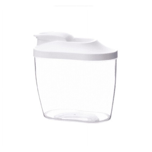 Stackable Transparent Grain Storage Jar with Airtight Lid, 1