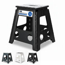 Folding Step Stool 15 Inch Lightweight Heavy Duty Strong Plastic Stool With Easy Carry Handle Portable Footstool