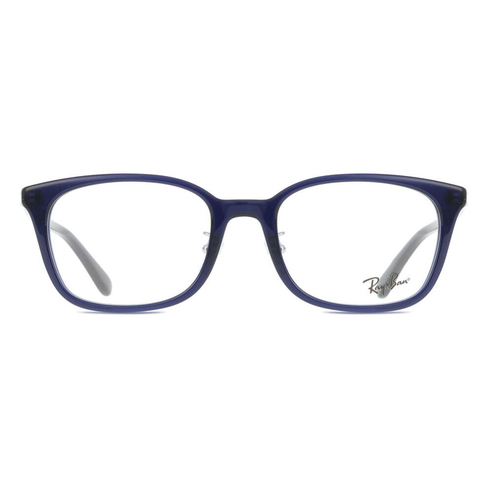 Ray - Ban Unisex Transparent Ray - Ban Rx5407d 5986 Optical Frames Acetate Blue Squared Normal - Image 3