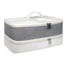PU-Tragetasche für Styler, 2 separate Abschnitte,-Weiß