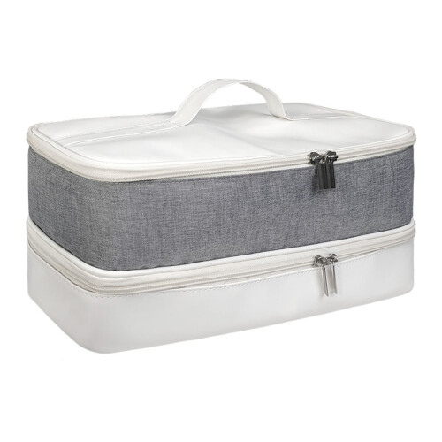 PU-Tragetasche für Styler, 2 separate Abschnitte,-Weiß