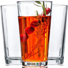 10-Pack 16oz Classic Clear Glass Tumblers
