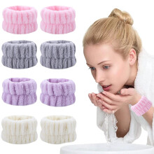 Microfiber Face Wash Wristbands 8-Pack