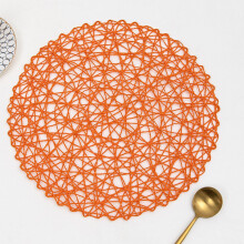 Braided Paper Round Placemats 38 cm Natural Heat-Resistant