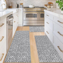 3-Piece Kitchen Rug Set with Runner – Boho Farmhouse Style