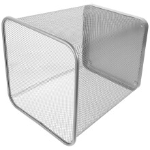Papelera de malla metálica para oficina o dormitorio.