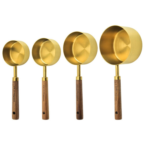 4-teiliges Messlöffel-Set aus Edelstahl