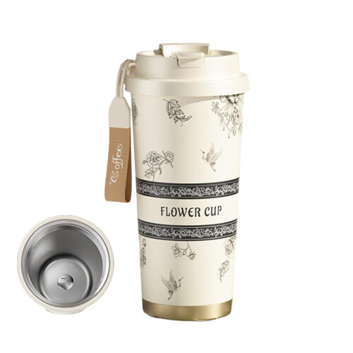 Ceramic-Lined Vacuum Insulated Coffee Mug 500ml