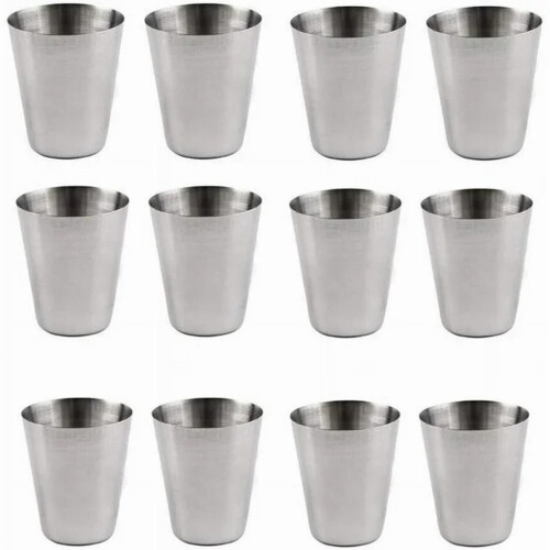 12 x 30 ml Edelstahl-Shotbecher