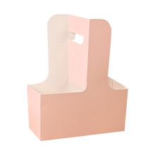 Kraftpapieren dubbele bekerhouder - 20x8 cm