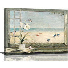 Coastal Beach Canvas Art 20 x 16 in