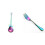 Rainbow Stainless Steel Dessert Forks 6-Pack 1