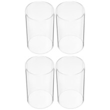 4-Piece Transparent Borosilicate Glass Candle Shade