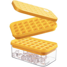 56-Cube Stackable Ice Tray with Silicone Base and Storage