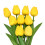 Artificial Tulips Yellow 30cm Plastic Faux Silk 1