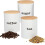 Kitchen Canister Set with Airtight Bamboo Lids 3-Piece 1