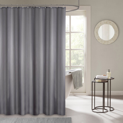 Polyester Shower Curtain 180x180cm Solid Colour