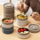Isoliertes Edelstahl-Lunchbox-Set, braun 3