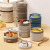 Isoliertes Edelstahl-Lunchbox-Set, braun 4