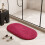 Oval Bath Rug Non-Slip Microfiber 35 x 24 in 3