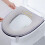 Bestickter WC-Sitzbezug – Polyester, Grau, 1 Stück 4